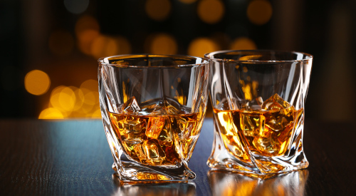 Glasses of whisky